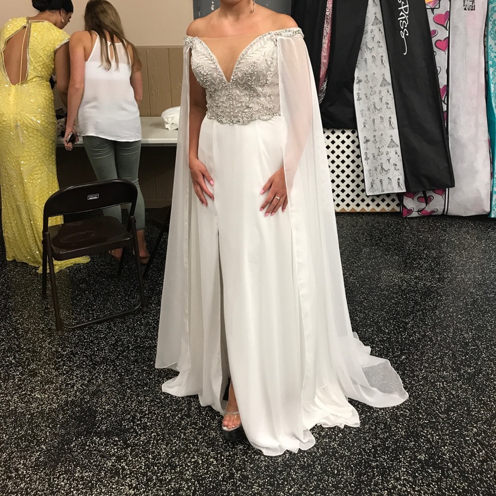 White pageant gown